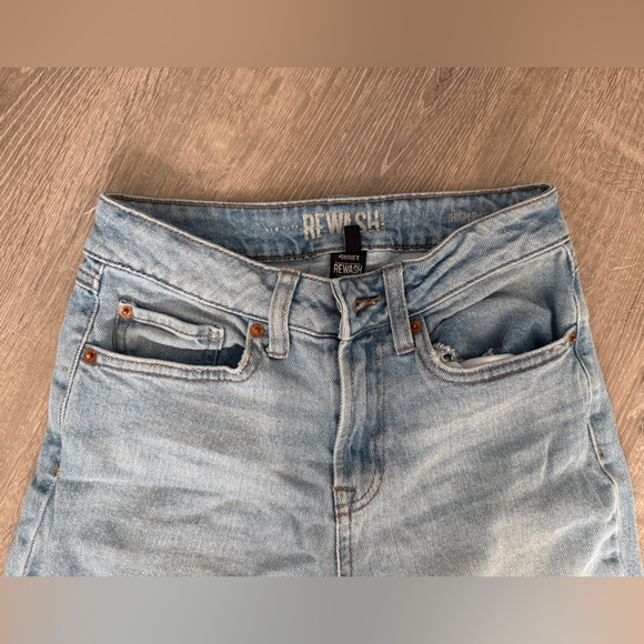 Rewash Light Blue Straight Leg Jeans - Picture 2 of 7